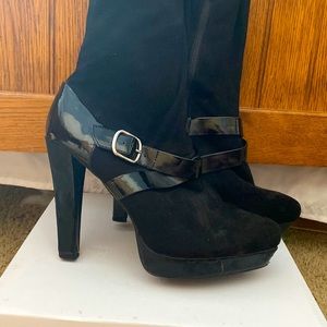 Over the knee stretch boots.